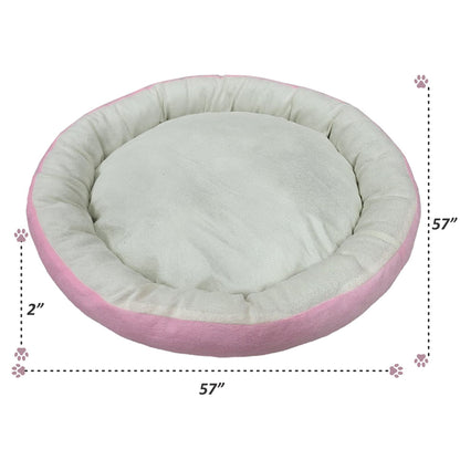 Besty Cozy Bed Two Colours White and Pink for all ages of Dog