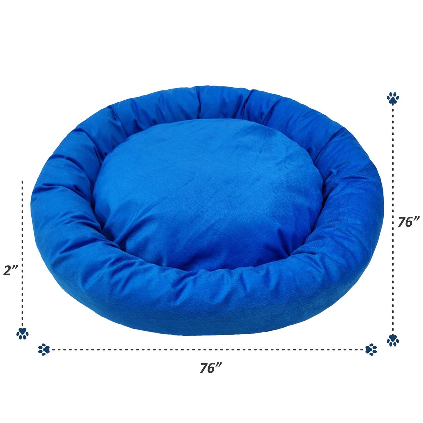 Besty Pond Style Bed for All Season for dogs and cats (Export Quality) Bed (Large, Blue)