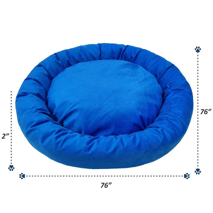 Besty Pond Style Bed for All Season for dogs and cats (Export Quality) Bed (Large, Blue)