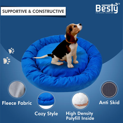 Besty Pond Style Bed for All Season for dogs and cats (Export Quality) Bed (Extra Large, Blue)