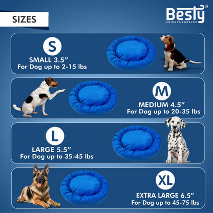 Besty Pond Style Bed for All Season for dogs and cats (Export Quality) Bed (Large, Blue)