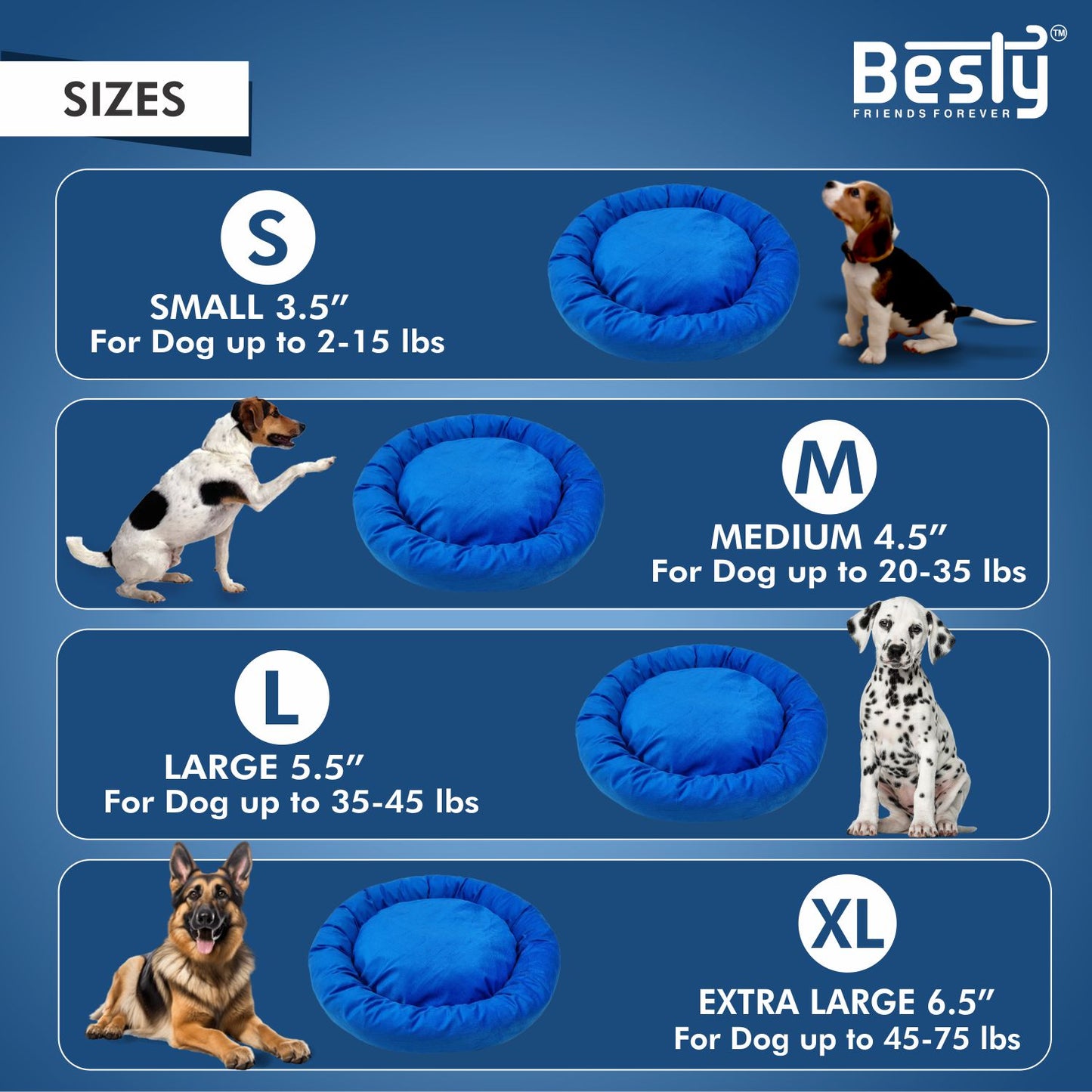 Besty Pond Style Bed for All Season for dogs and cats (Export Quality) Bed (Extra Large, Blue)